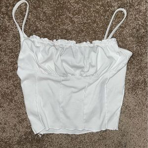 CROPPED PEASANT TANK TOP